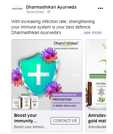 Dharmadhikari Ayurveda digital marketing company in pune - dharmadhikari ayurveda facebook ads - Digital Marketing company in Pune